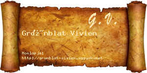 Grünblat Vivien névjegykártya